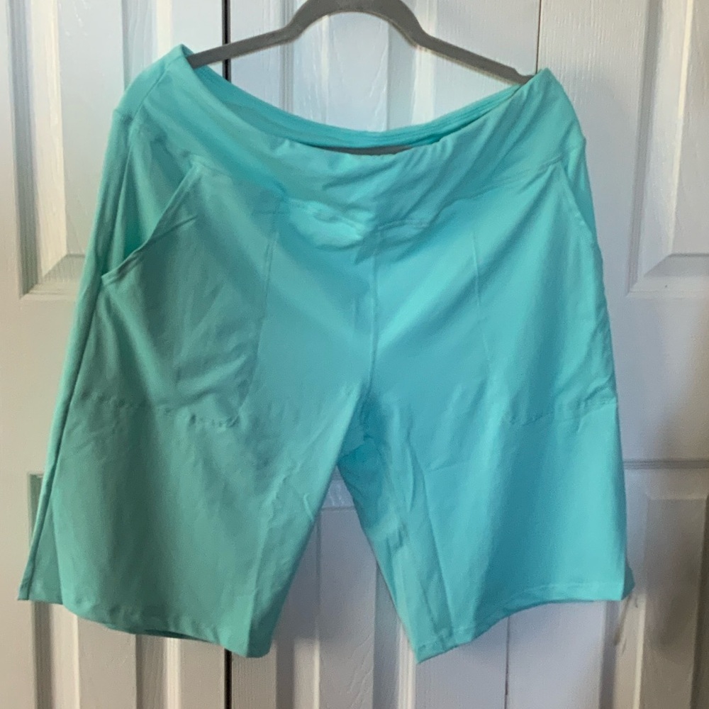 Women's Active Shorts - Pink, Blue, and Cream - Picture 2 of 10